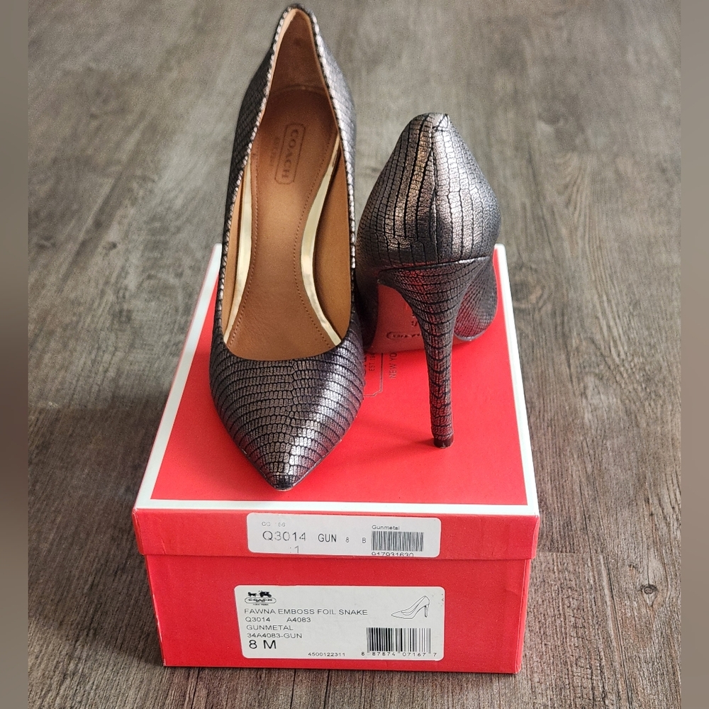 Coach Fawna Embossed Foil Pumps - Size 8!
